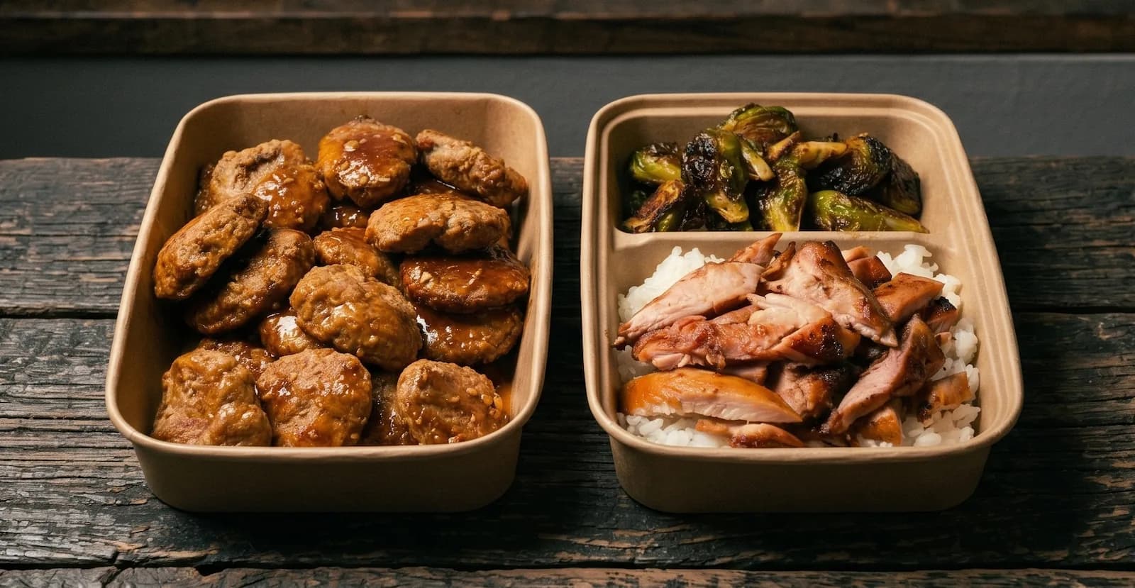 Huli huli chicken and baked pasta with turkey meatballs from Meals to Heal